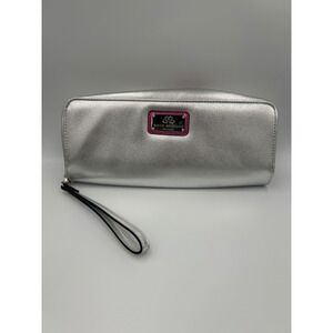 Soto‎ Massini Milano Silver Metallic Ballet Clutch Wallet Organizer